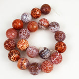 Fire Crackle Agate Faceted Round Beads 18mm