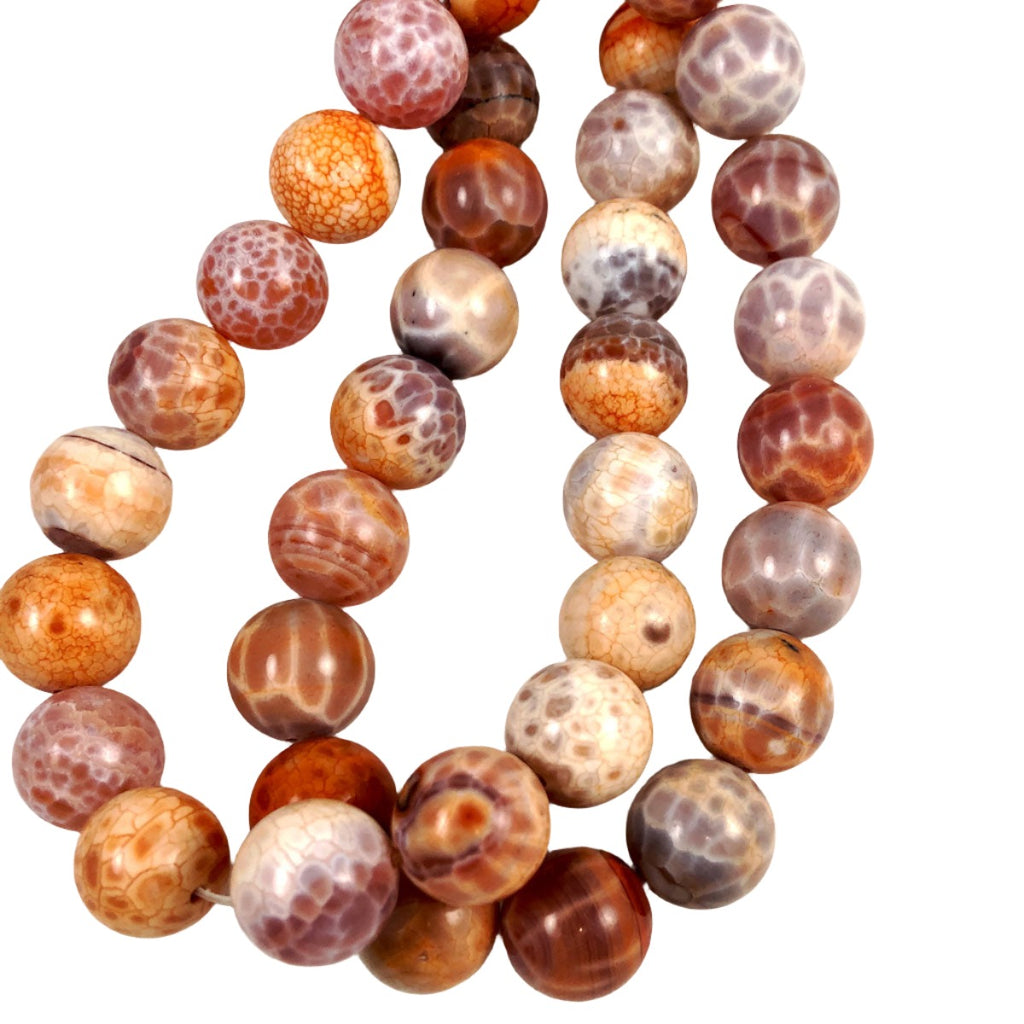 Fire Crackle Agate Round Beads 16mm