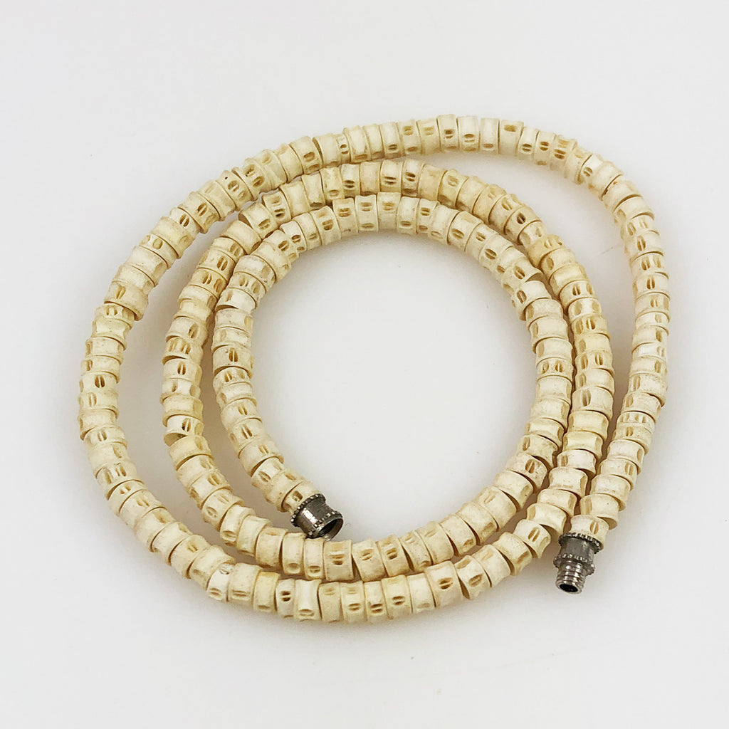 Medium Fish Vertebrae Bone Beads from Africa, 8mm, 42 Long Strand