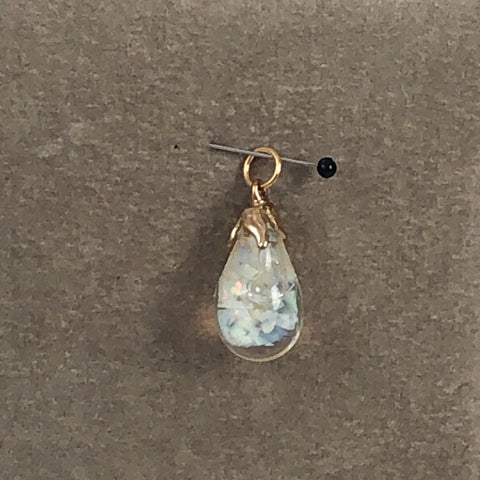 Vintage Gold Floating Opal Charm