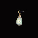 Gold Floating Opal Charm Vintage