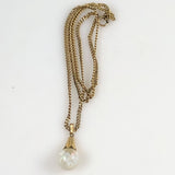 Gold Filled Floating Opal Necklace Vintage