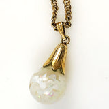 Gold Filled Floating Opal Necklace Vintage