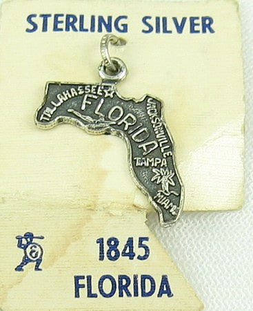 Florida State Sterling Silver Travel Charm