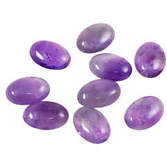 Purple Fluorite Oval Gemstone Cabochons