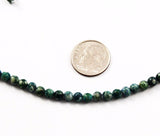 Teal Green Fossil Gemstone Bead Strands 4mm