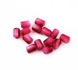  Pink Givre Glass Tube Beads 