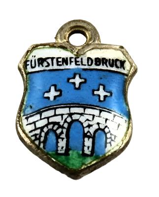 Fürstenfeldbruck, Germany Travel Shield Silver Charm