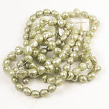 Freshwater Baroque Pearls in Celery Color