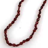 garnet oval beads vintage