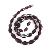 Garnet Elongated Bicone Beads