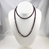 Garnet Gold Bead Necklace 