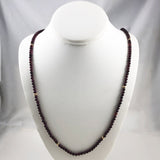 Garnet Gold Bead Necklace 