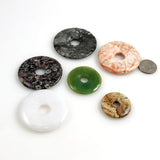 Gemstone Donut Pendants Jade