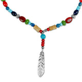Gemstone Feather Necklace by Carolyn Pollack