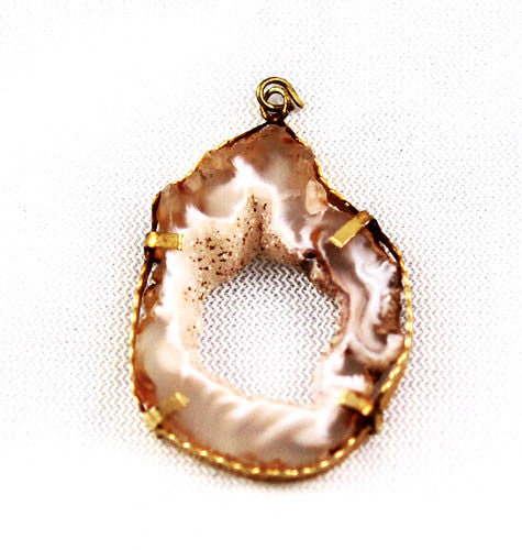 Geode Gold Plated Pendant