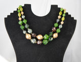 Green Lucite Necklace & Earrings - NWT Germany