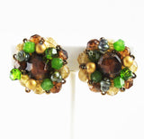 Green & Gold Lucite Earrings - NWT Germany