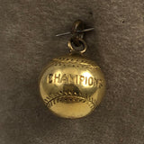 Gold Filled Baseball Champion Charm