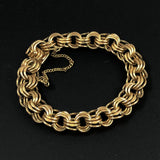 Gold Filled Triple Link Bracelet Vintage