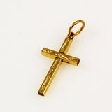 Gold Filled Cross Pendant Charm Vintage 1910's