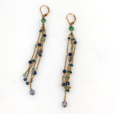 Multi Gemstone Gold Filled Dangle Earrings