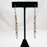 Multi Gemstone Gold Filled Dangle Earrings