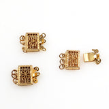 gold filigree box clasps