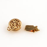 Gold Filigree Round Clasp 9mm 14K Gold Filled