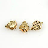 Gold filigree round clasp