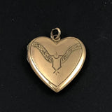 Victorian gold heart locket