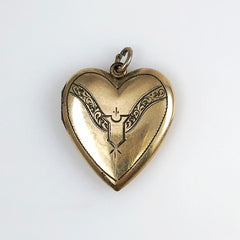Victorian Heart Locket Gold Filled