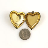 gold heart locket antique