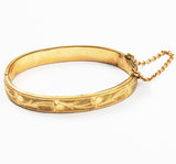 Gold Hinged Bracelet Vintage
