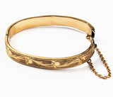 gold hinged bracelet bangle