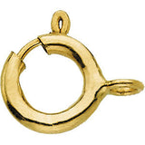 Large gold spring ring clasps
