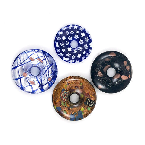 Glass Donut Pendants Lot