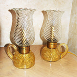 Pair of Barovier and Toso Murano Glass Italian Lamps