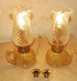 Pair of Barovier and Toso Murano Lamps