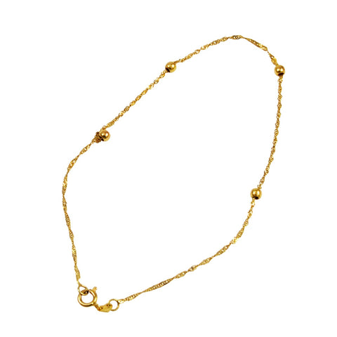 14K Gold Singapore Chain Bracelet/Anklet