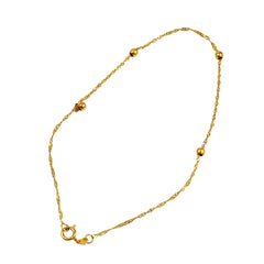 Gold Singapore Chain Bracelet/Anklet 14K