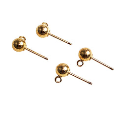 Gold Filled Ball on Post Earrings 2 pairs