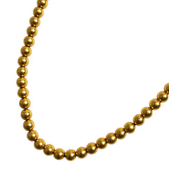 Gold Bead Necklace 14K Yellow Gold