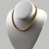Gold Bead Necklace 14K Yellow Gold