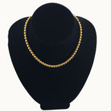 Gold Bead Necklace 14K Yellow Gold