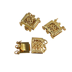 Gold 14K Filigree Box Clasp