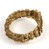 Gold Rhinestone Hinged Bracelet Vintage