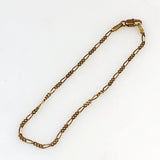 14K Gold Italian Figaro Chain Bracelet