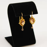 Victorian Antique 14K Gold Cannetille Earrings