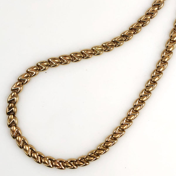 Gold Link Necklace Italian 10K – Estatebeads